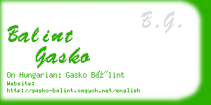 balint gasko business card